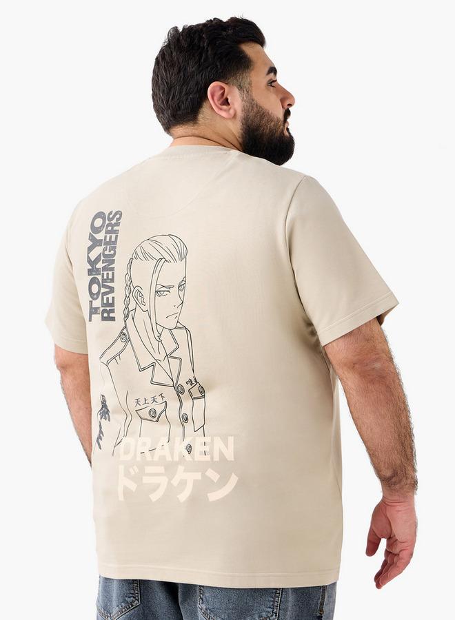 Maxim Men Regular Fit Crew Neck Short Sleeves Anime Print T-shirt - Image 3